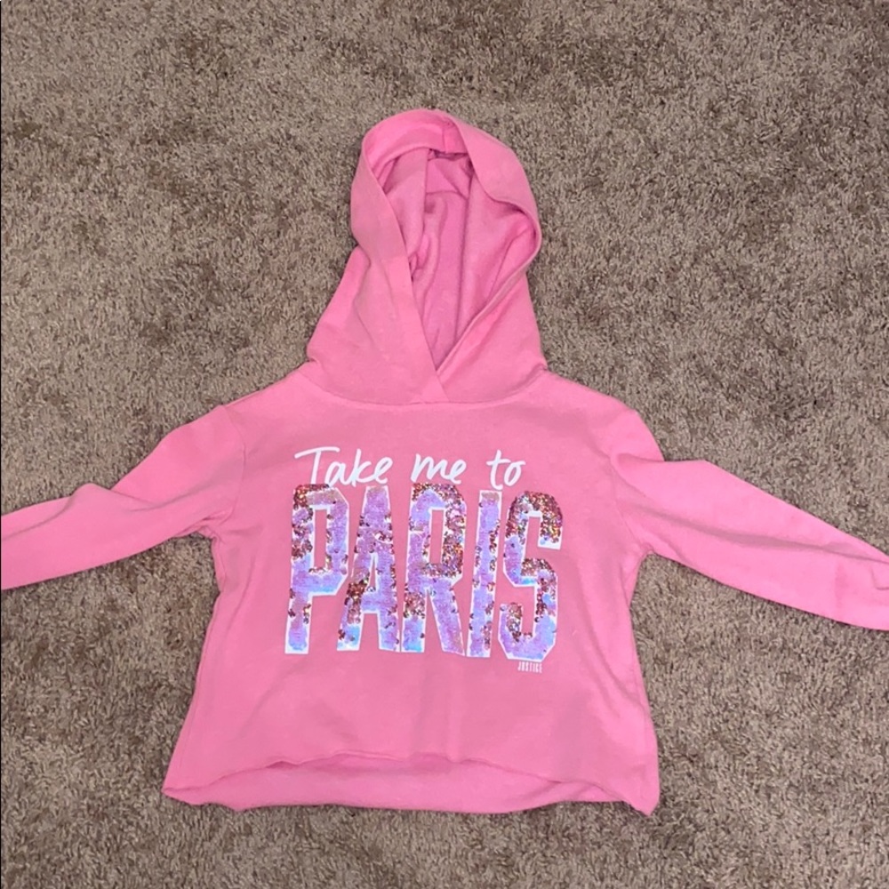 Pink Paris sweater Size 6/7 kids